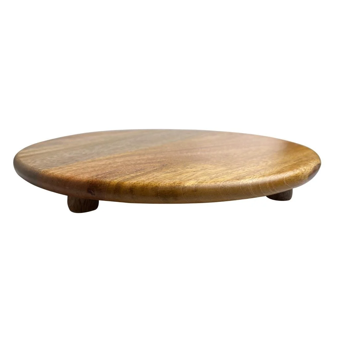 Olympia Mango Wood Round Display Stand with Legs 300x40mm - Image 5