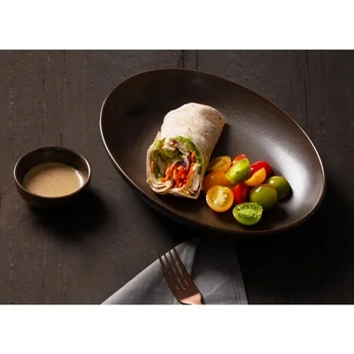 Olympia Ember Oval Bowls Mahogany 265x200mm (4 Pack) - Image 7