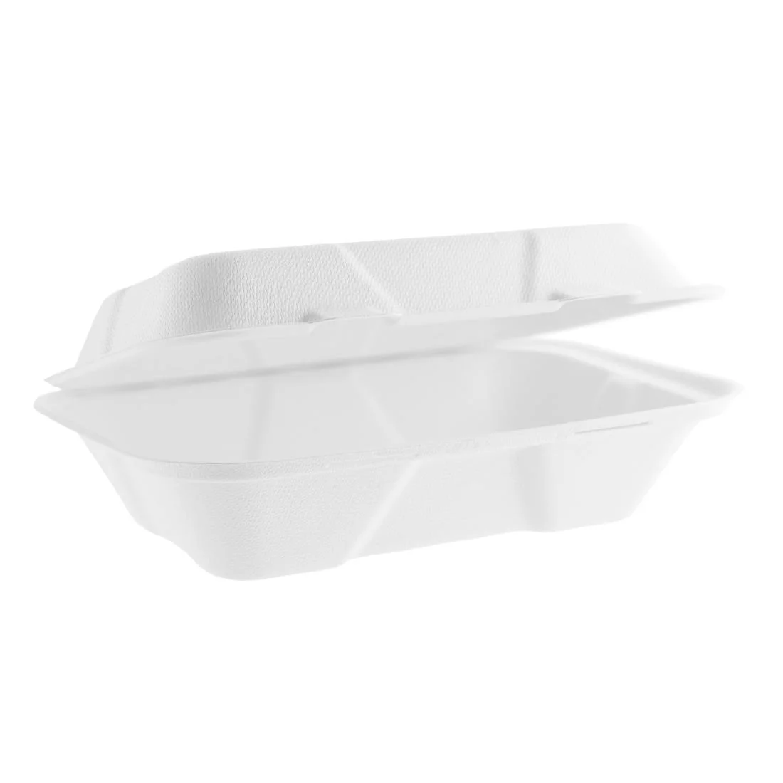 Vegware Nourish Moulded Fibre Clamshell Takeaway Boxes 9x6" (500 Pack)