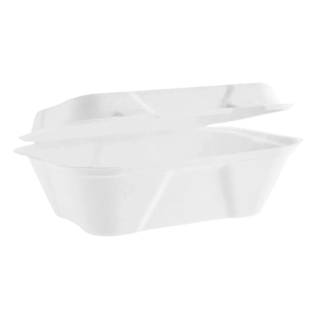 Vegware Nourish Moulded Fibre Clamshell Takeaway Boxes 7x5" (500 Pack)