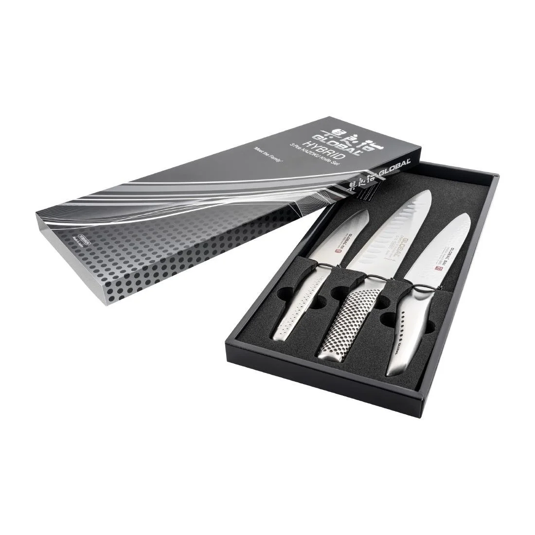 Global Chefs 3-Piece Knife & Santoku Knife Set