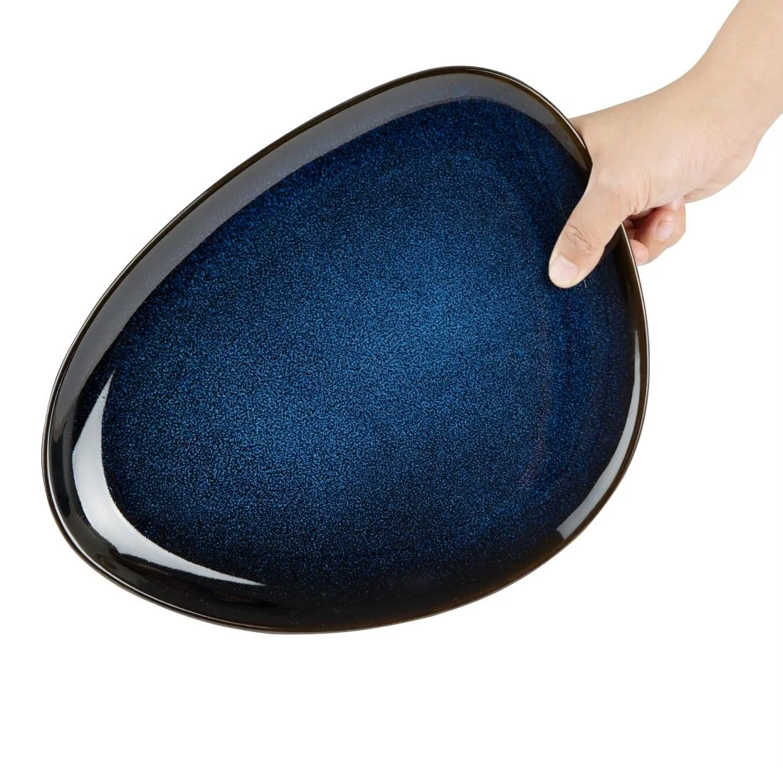 Olympia Luna Triangular Plates Midnight Blue 275x210mm (6 Pack) - Image 3