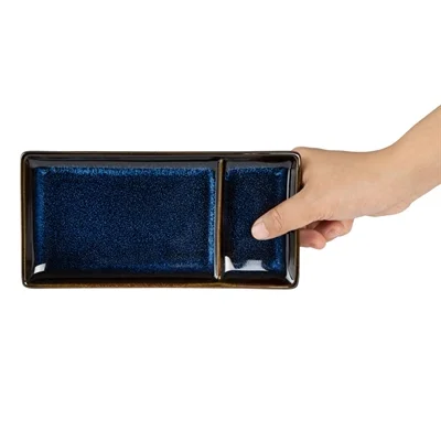 Olympia Luna Rectangular Dipping Plates Midnight Blue 204x105mm (6 Pack) - Image 3