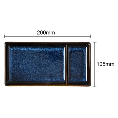 Olympia Luna Rectangular Dipping Plates Midnight Blue 204x105mm (6 Pack) - Image 4