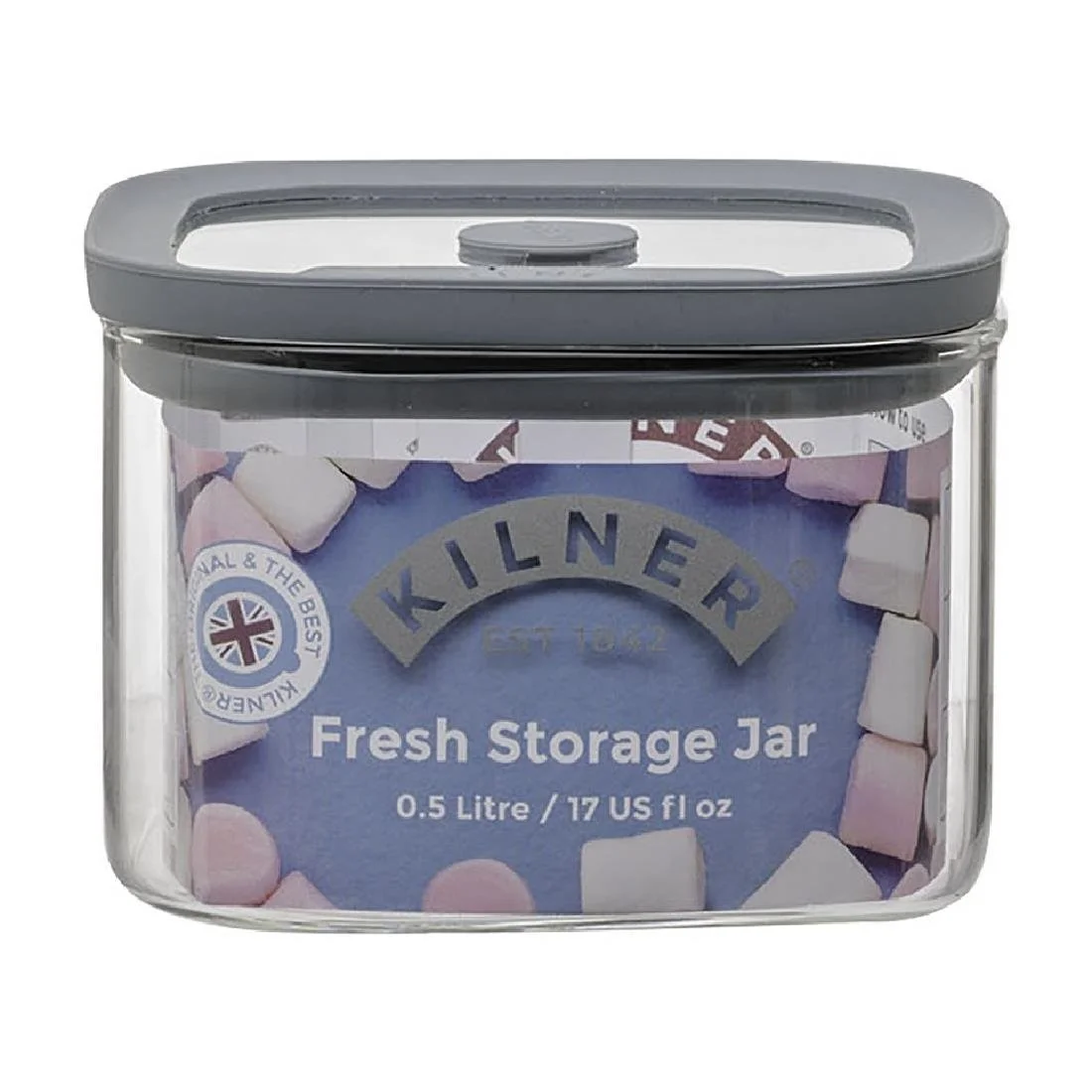 Kilner Fresh Storage Square Jar 500ml - Image 2
