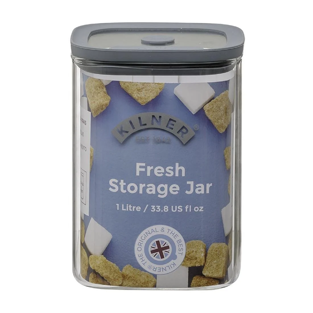 Kilner Fresh Storage Square Jar 1Ltr - Image 2