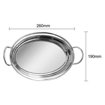 Olympia Deep Oval Tray with Handles 260x190mm - Image 3