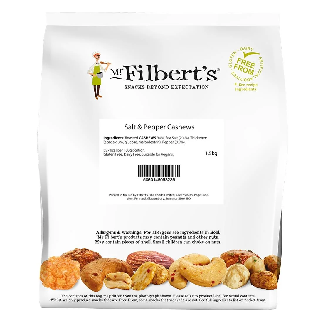 Mr Filberts Loose Serve Catering Bag Salt & Pepper Cashews 1.5kg