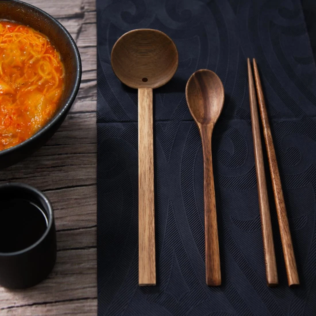 Olympia Miso Acacia Wood Ramen and Pho Ladle - 270mm (Box 6) - Image 6