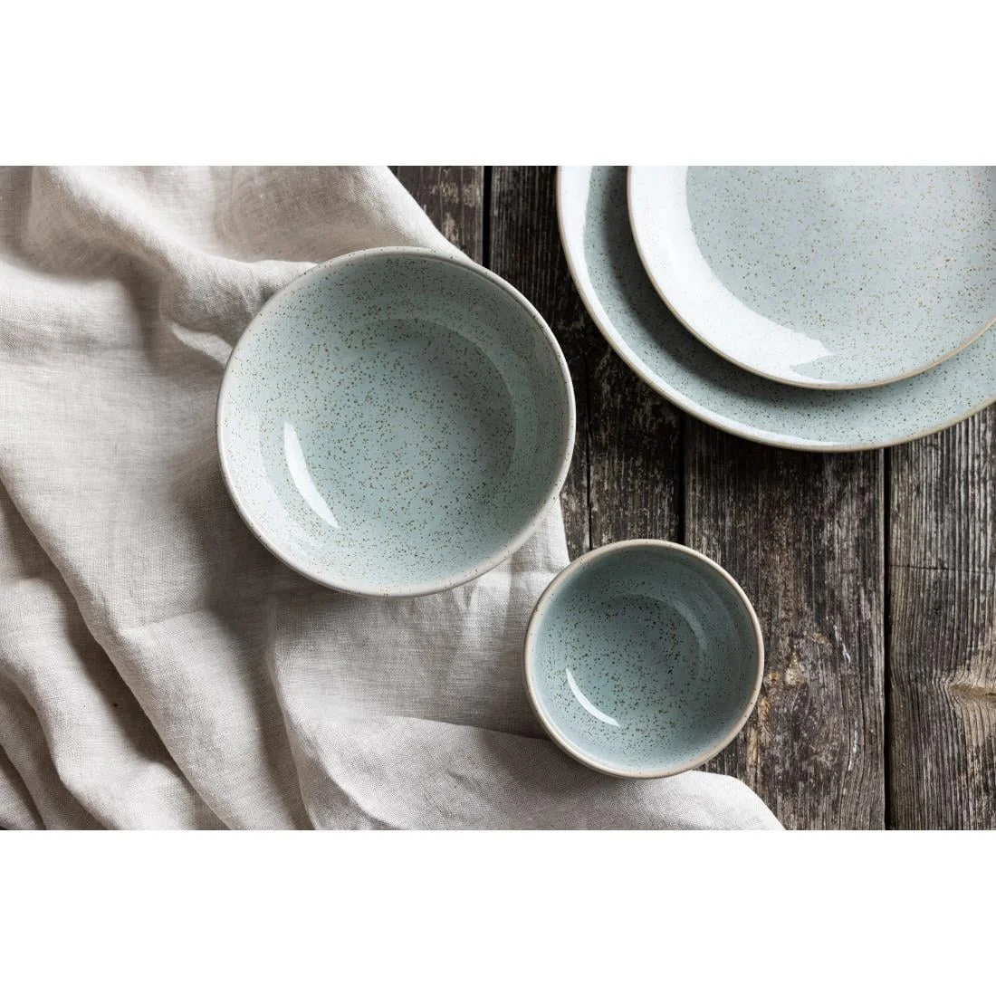 Olympia Origin Bowls Duck Egg Blue 160mm (4 Pack) - Image 3
