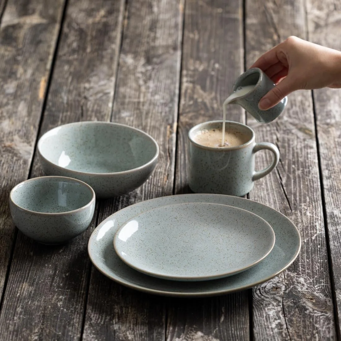 Olympia Origin Mugs Duck Egg Blue 300ml (4 Pack) - Image 4