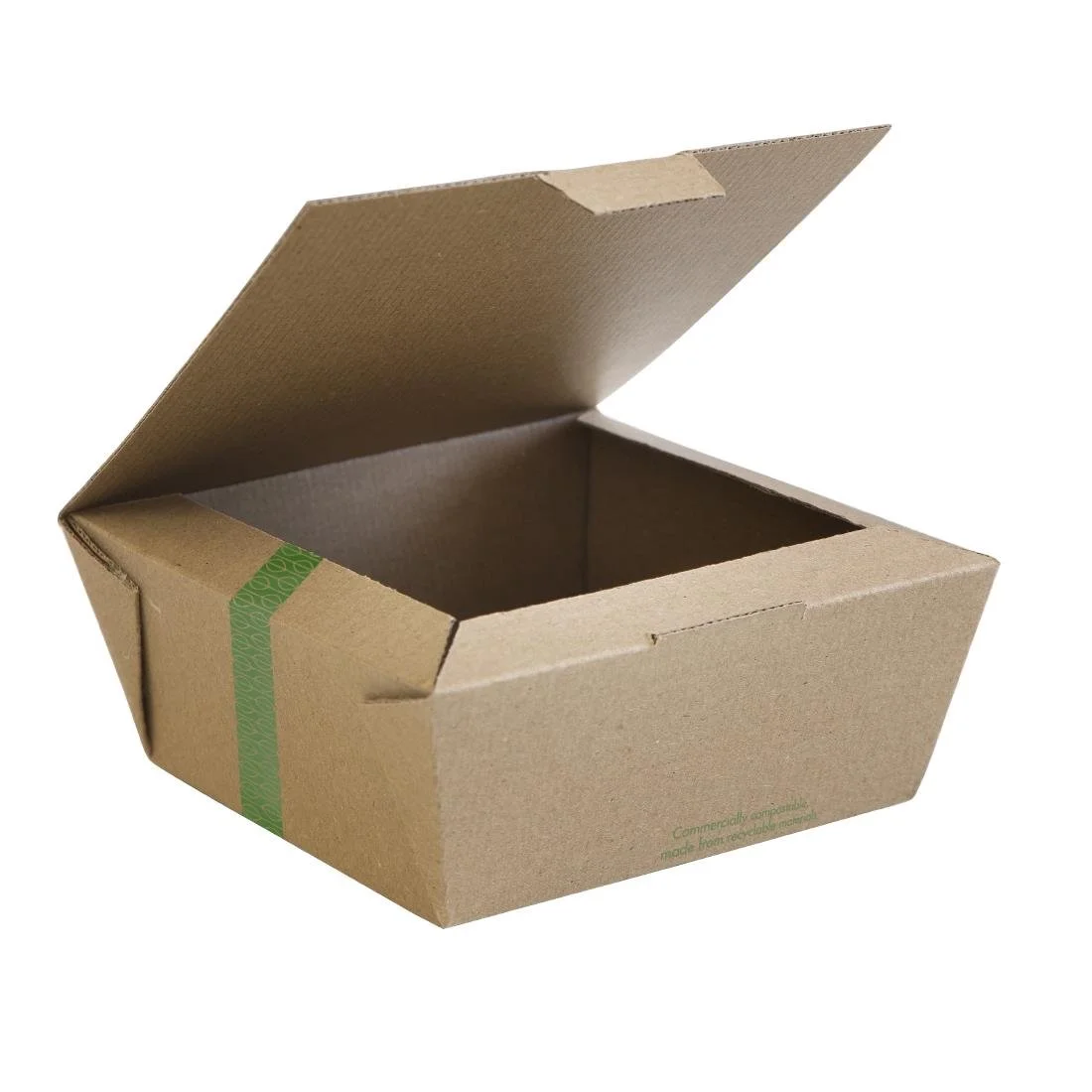 Vegware Microflute Hinged Hot Boxes 6x6" (210 Pack) - Image 2