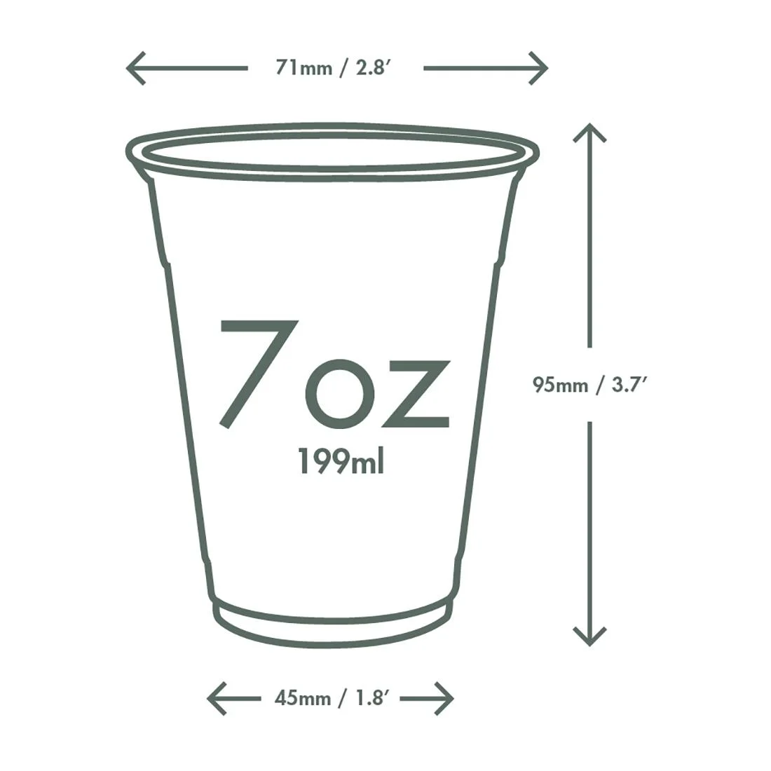 Vegware PLA Water Cups 199ml (2000 Pack) - Image 2