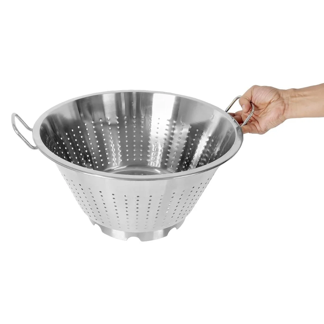 Vogue Large Heavy Duty Stainless Steel Colander - Image 4