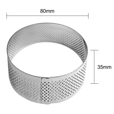 Vogue Perforated Round Cake Ring 80x35mm - Image 4