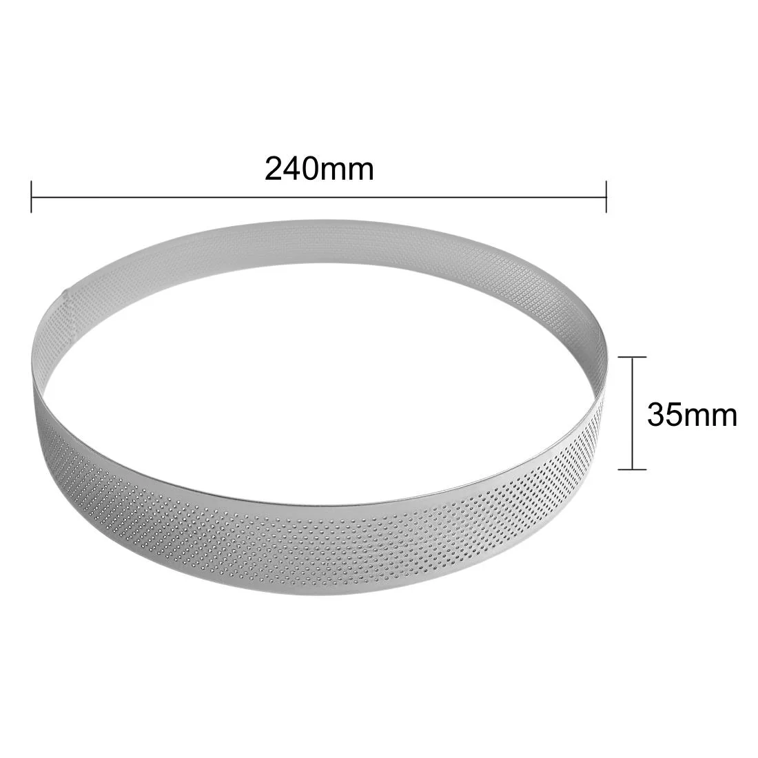 Vogue Perforated Round Cake Ring 240x35mm - Image 4