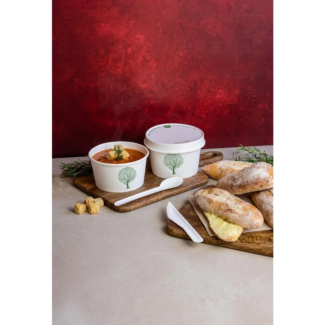 Vegware Soup Containers Green Tree 115-Series 340ml (500 Pack) - Image 2