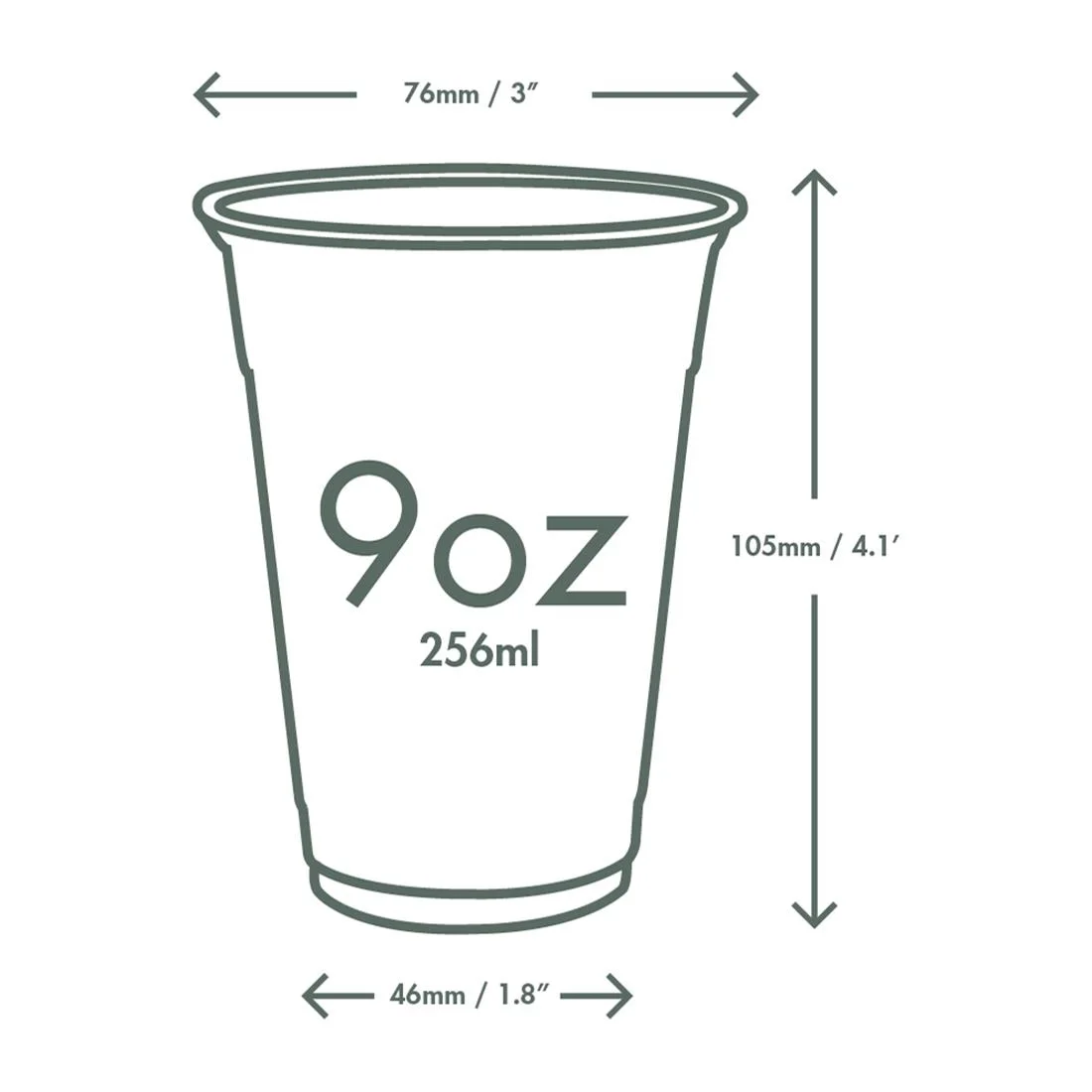 Vegware PLA Cold Cups 76-Series 256ml (1000 Pack) - Image 2