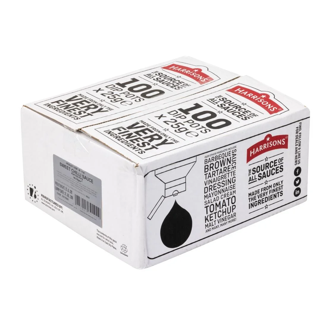 Harrisons Sweet Chilli Sauce Dip Pots 25g (100 Pack) - Image 5