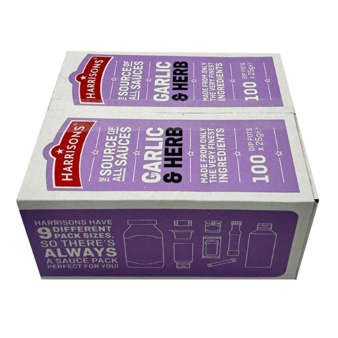 Harrisons Garlic & Herb Dip Pots 25g (100 Pack) - Image 2