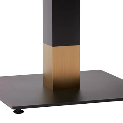 Boston Sleek Small Square Coffee Table Base Black & Gold - Image 2