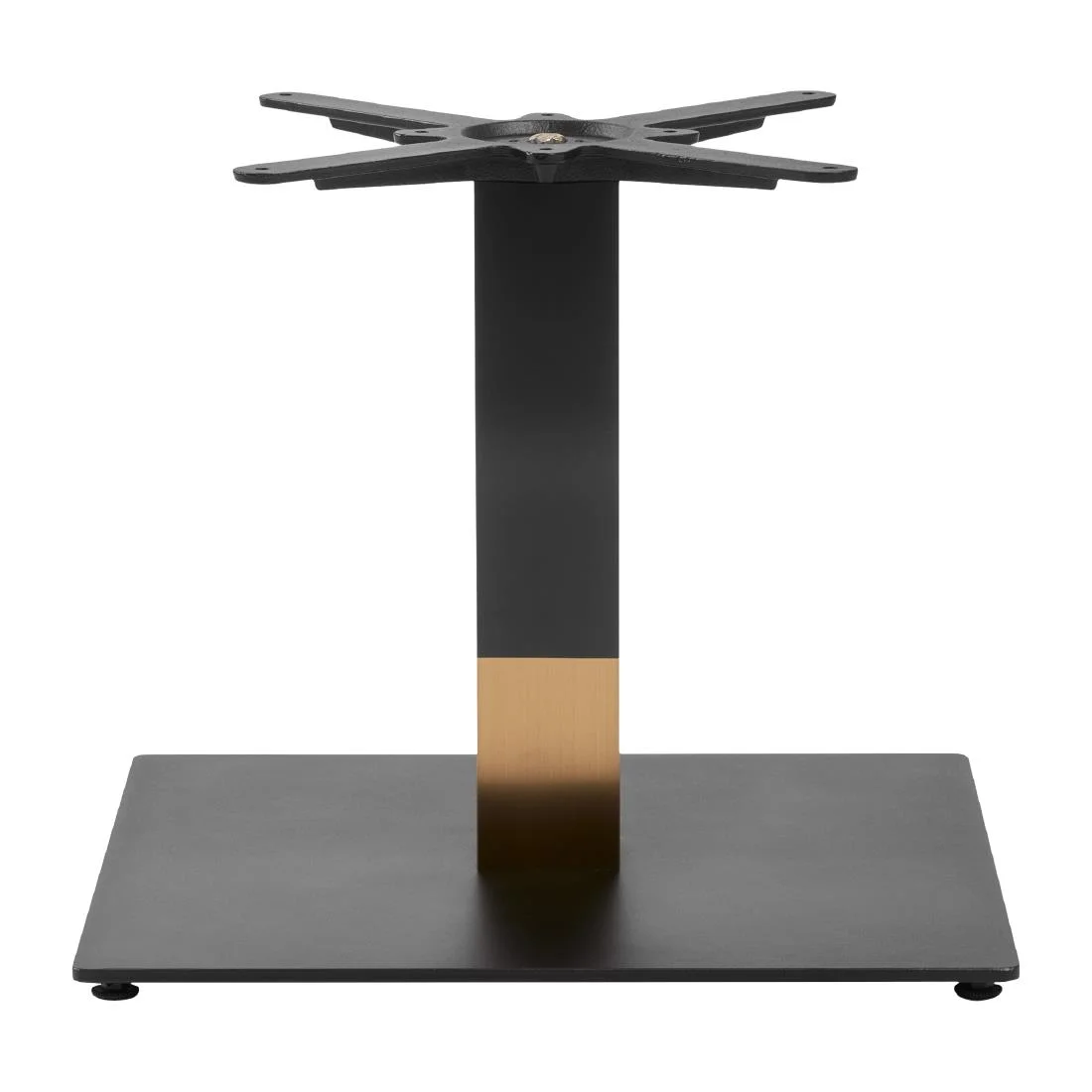 Boston Sleek Large Square Coffee Table Base Black & Gold
