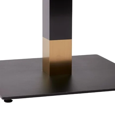 Boston Sleek Large Square Coffee Table Base Black & Gold - Image 2