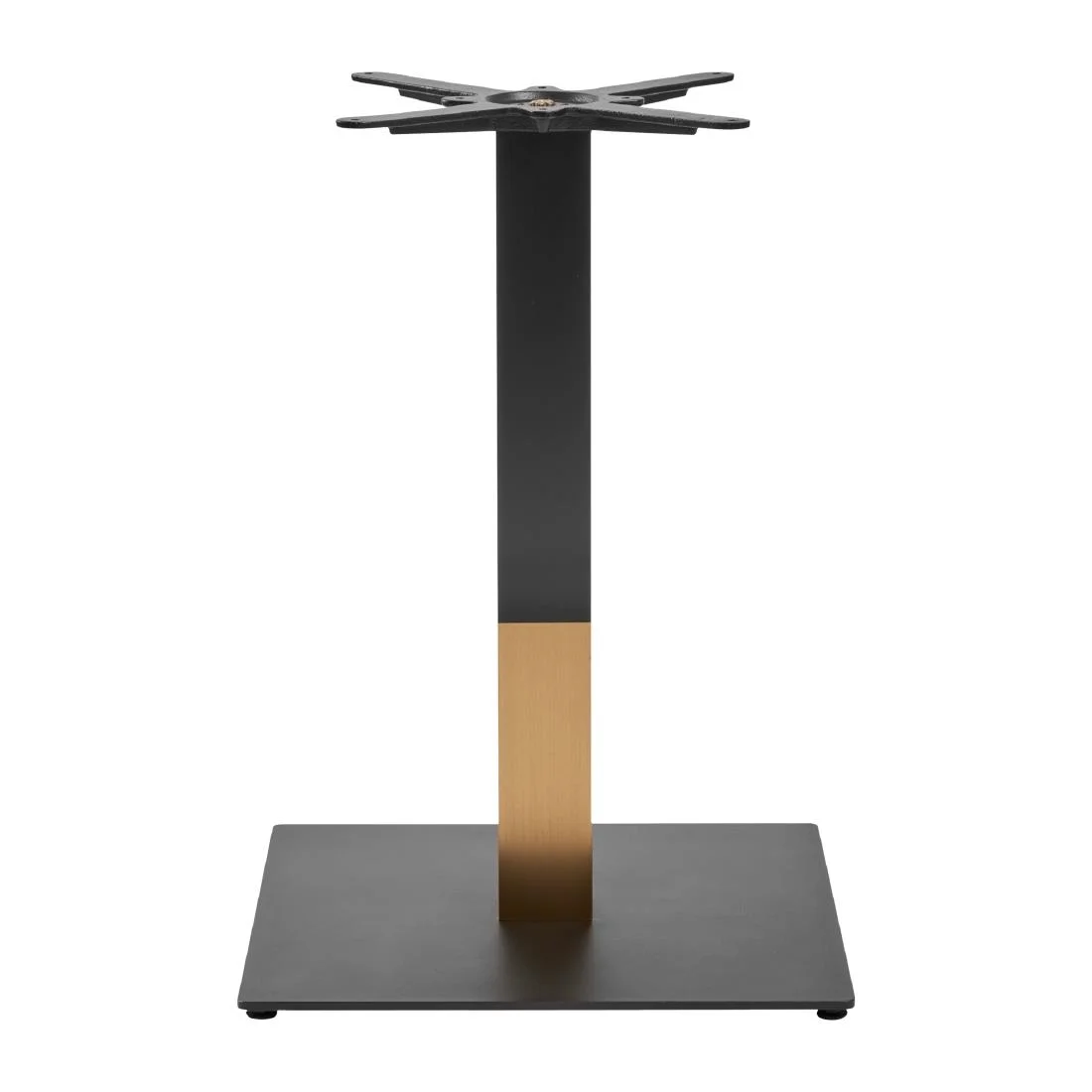 Boston Sleek Large Square Dining Table Base Black & Gold