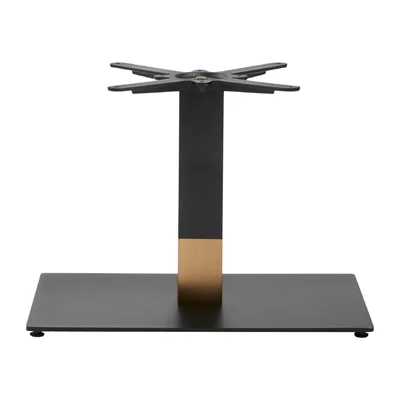 Boston Sleek Small Rectangular Coffee Table Base Black & Gold - Image 1