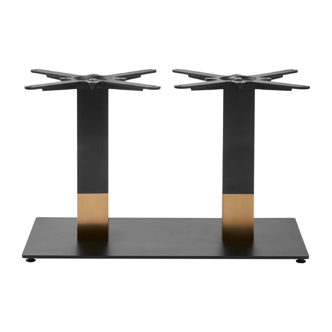 Boston Sleek Large Rectangular Coffee Table Base Black & Gold