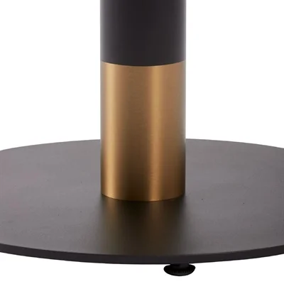 Boston Sleek Small Round Coffee Table Base Black & Gold - Image 2