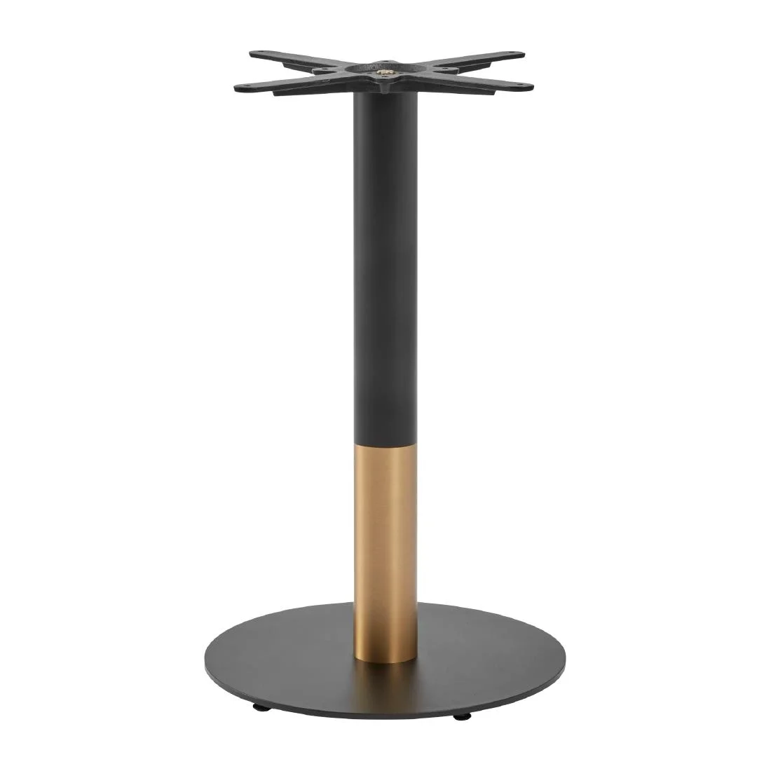 Boston Sleek Small Round Dining Table Base Black & Gold