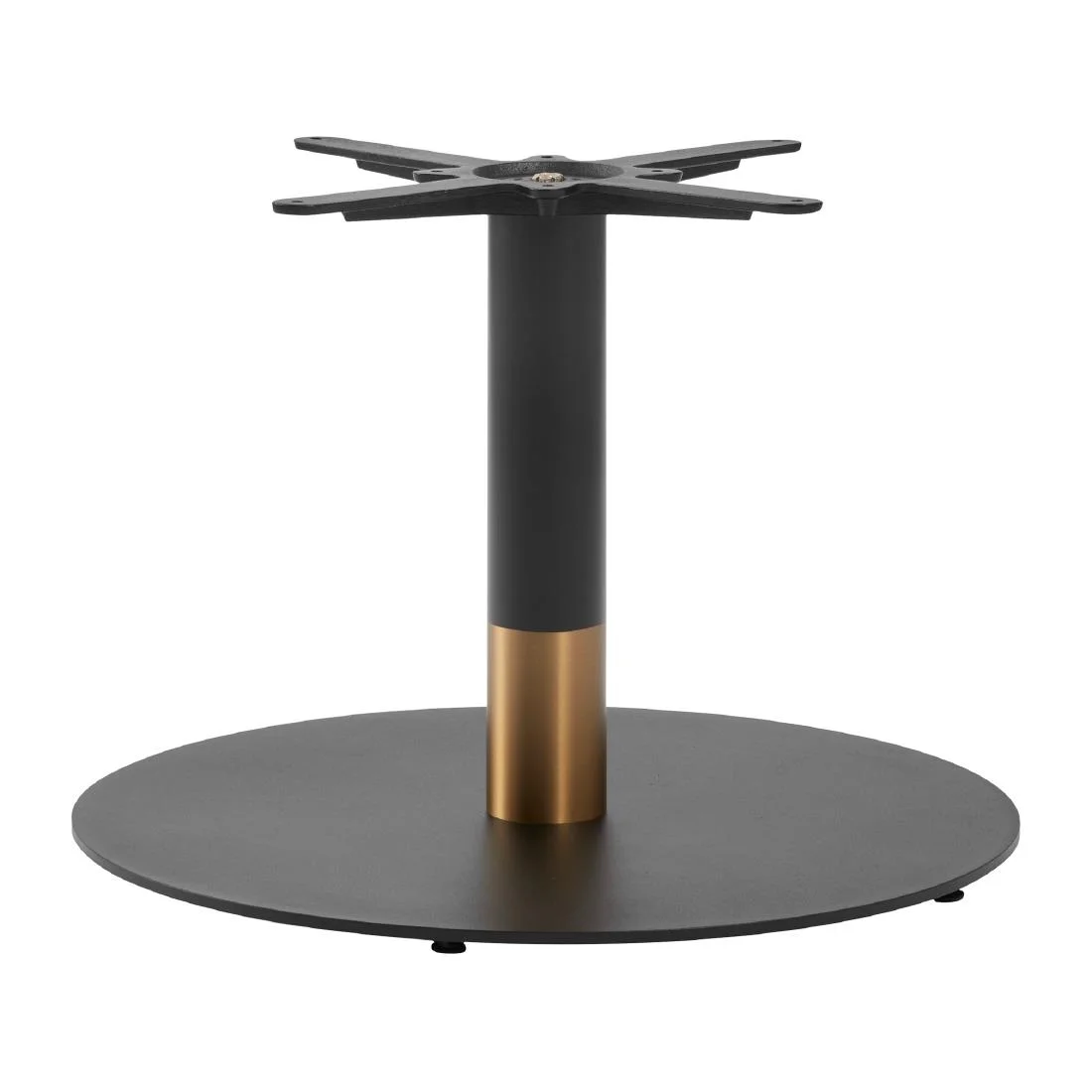 Boston Sleek Large Round Coffee Table Base Black & Gold