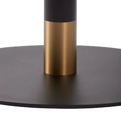 Boston Sleek Large Round Coffee Table Base Black & Gold - Image 2