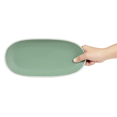 Olympia Chia Oval Plates Green 280x135mm (6 Pack) - Image 3