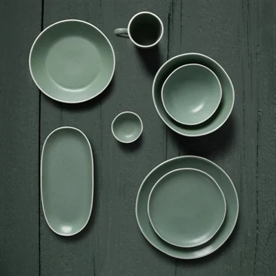 Olympia Chia Oval Plates Green 280x135mm (6 Pack) - Image 6