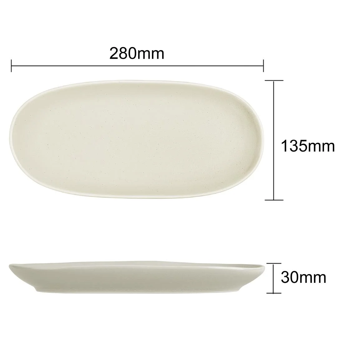Olympia Chia Oval Plates Sand 280x135mm (6 Pack) - Image 5