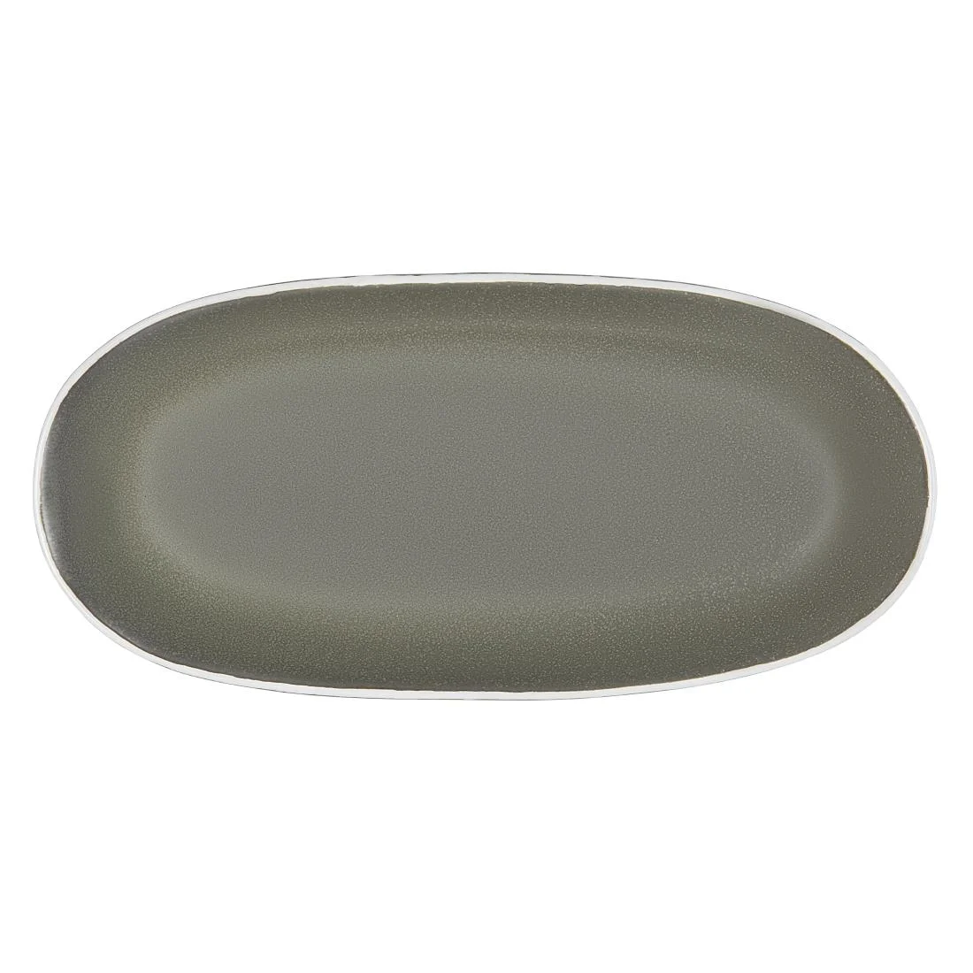 Olympia Chia Oval Plates Charcoal 280x135mm (6 Pack)