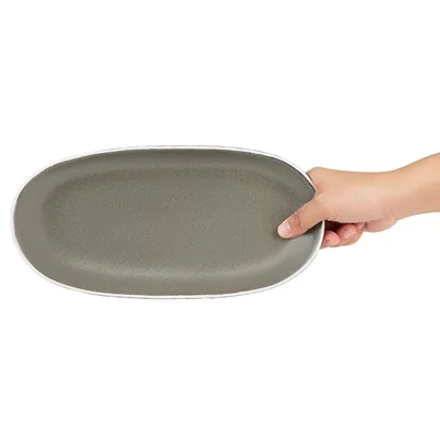 Olympia Chia Oval Plates Charcoal 280x135mm (6 Pack) - Image 3