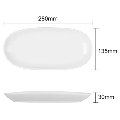 Olympia Chia Oval Plates White 280x135mm (6 Pack) - Image 5