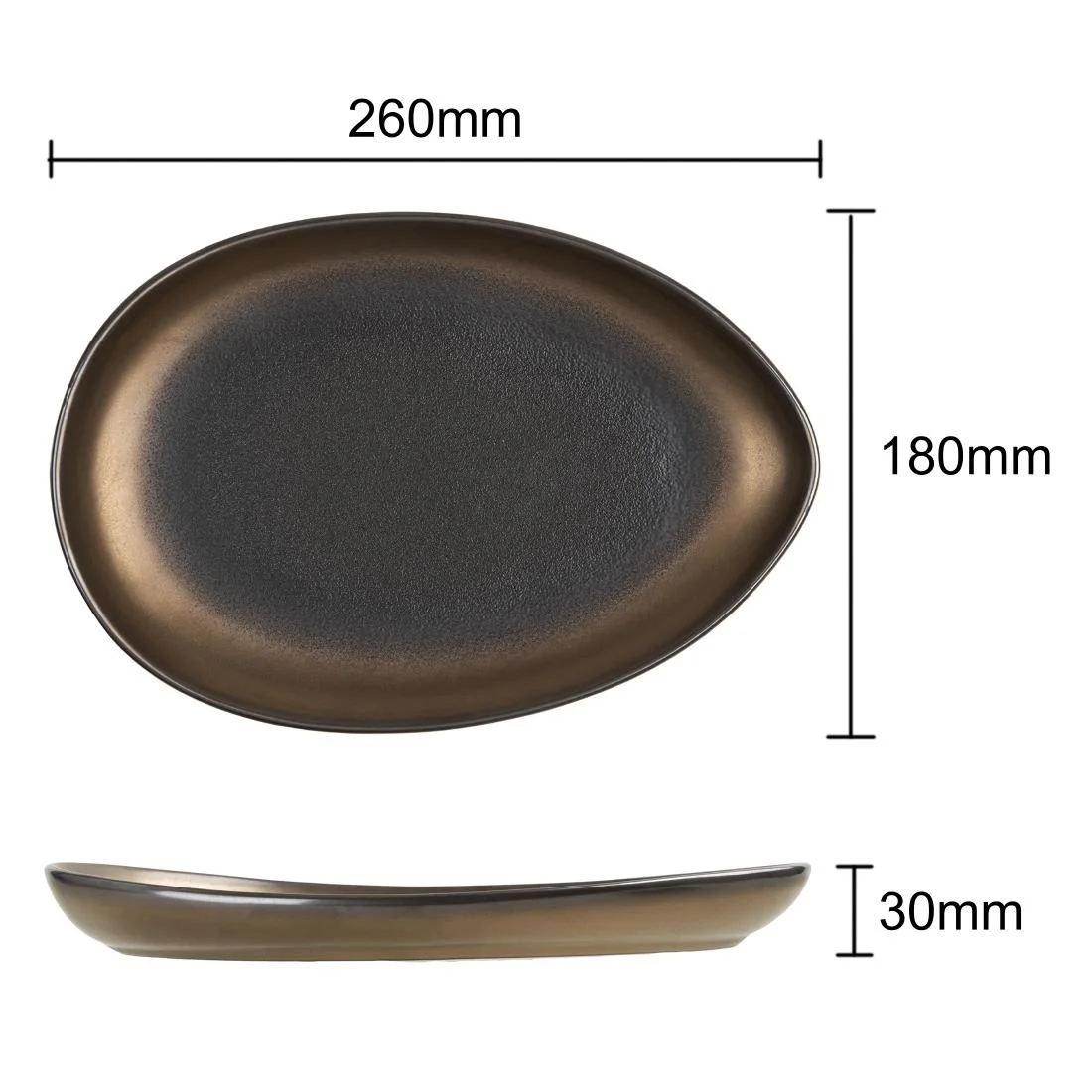 Olympia Ochre Teardrop Plates 257x180mm (6 Pack) - Image 5