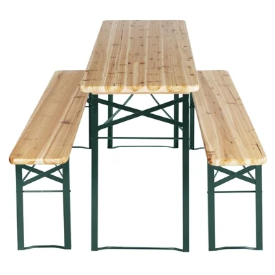 Bolero German Beer Bench and Table Set 1770x500mm - Image 2