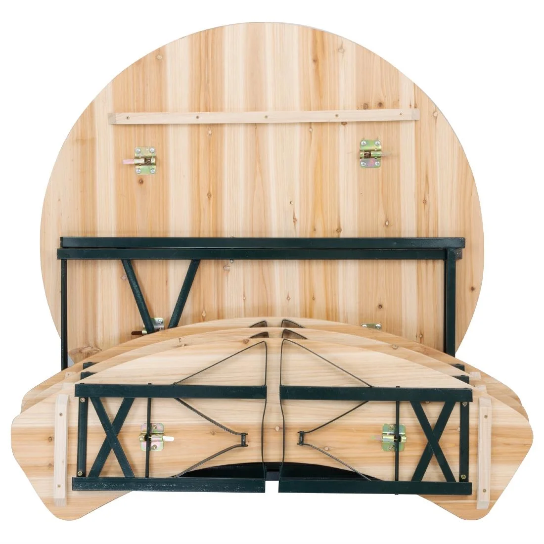 Bolero German Beer Bench and Round Table Set 1670x460mm - Image 3