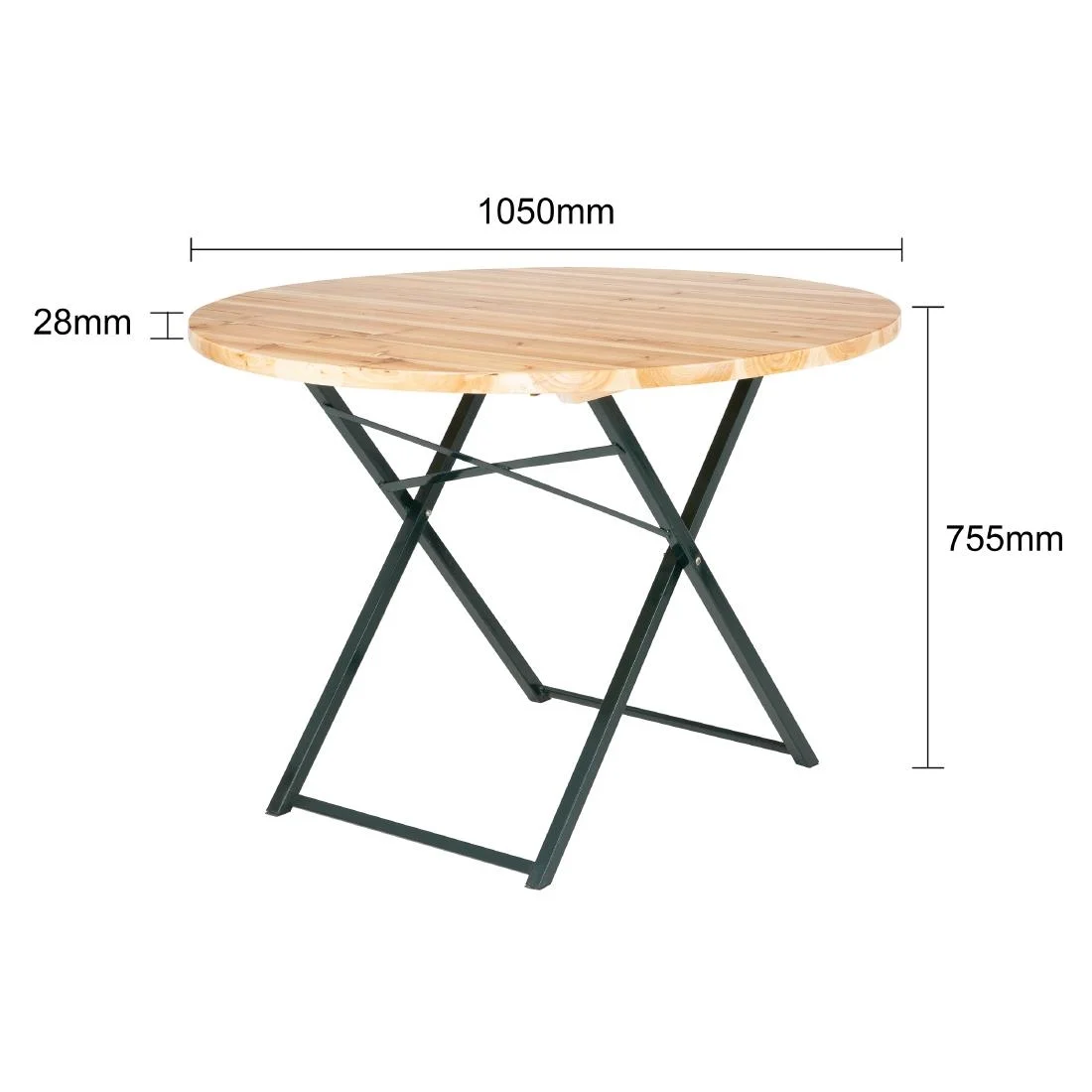 Bolero German Beer Bench and Round Table Set 1670x460mm - Image 5
