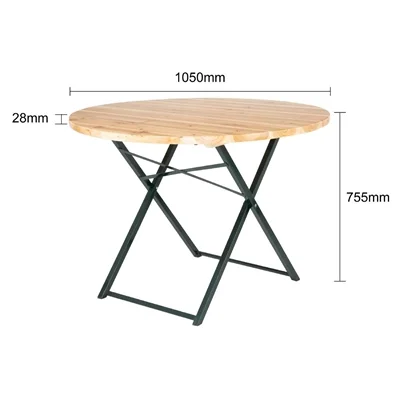 Bolero German Beer Bench and Round Table Set 1670x460mm - Image 5