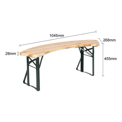 Bolero German Beer Bench and Round Table Set 1670x460mm - Image 8