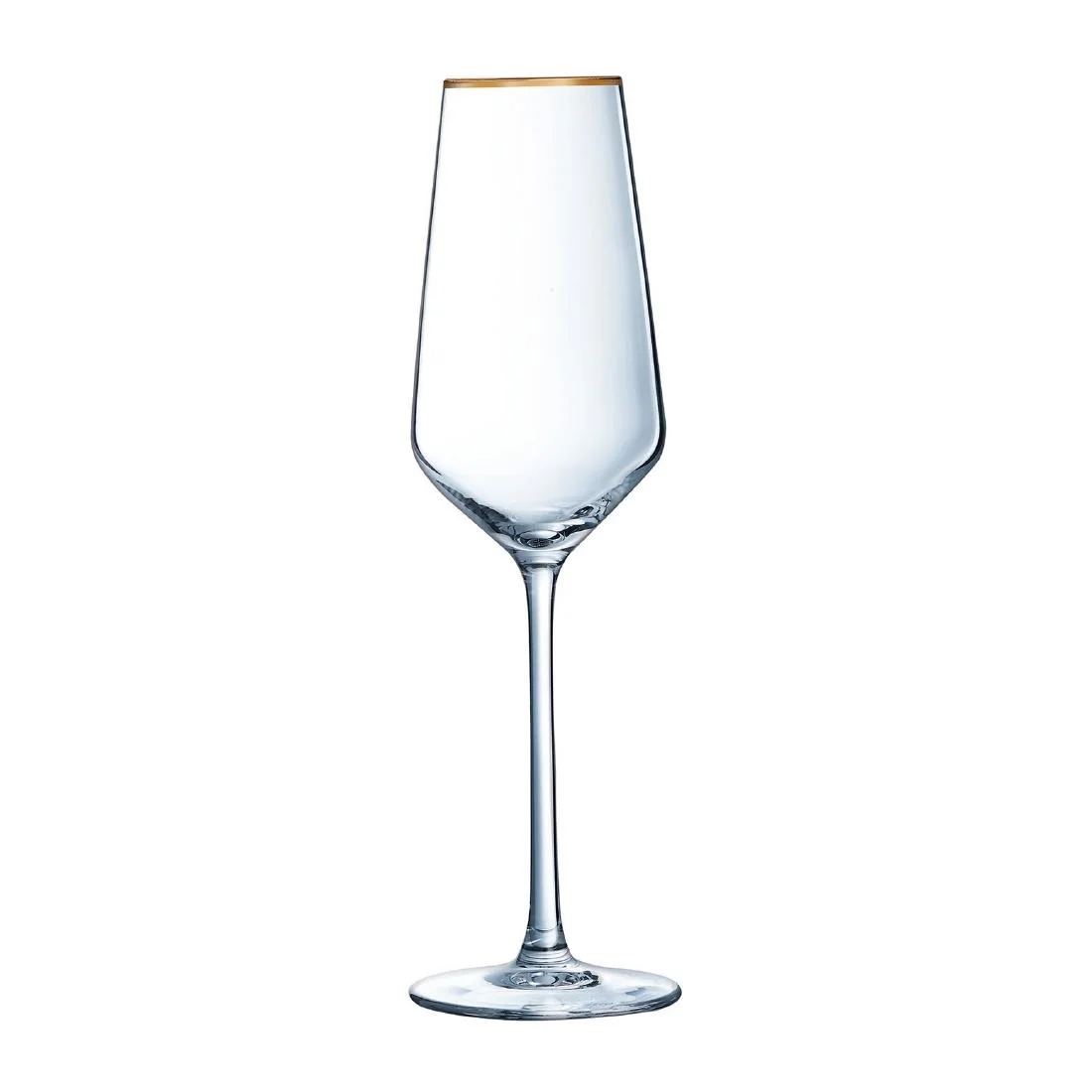 Cristal d'Arques Ultime Gold Band Flutes 170ml (8 Pack) - Image 1