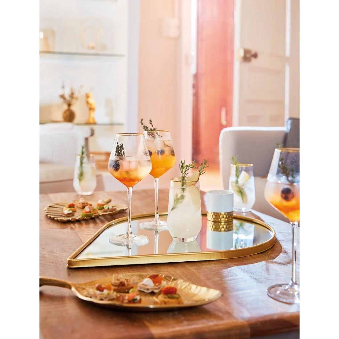 Cristal d'Arques Ultime Gold Band Hi Ball Glasses 400ml (8 Pack) - Image 4