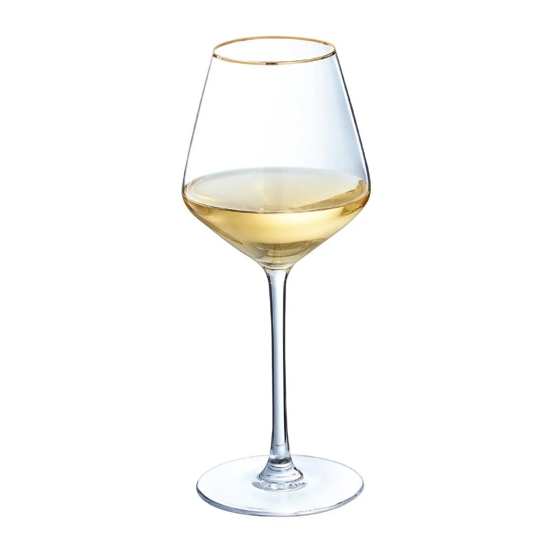 Cristal d'Arques Ultime Gold Band Wine Glasses 380ml (8 Pack) - Image 3