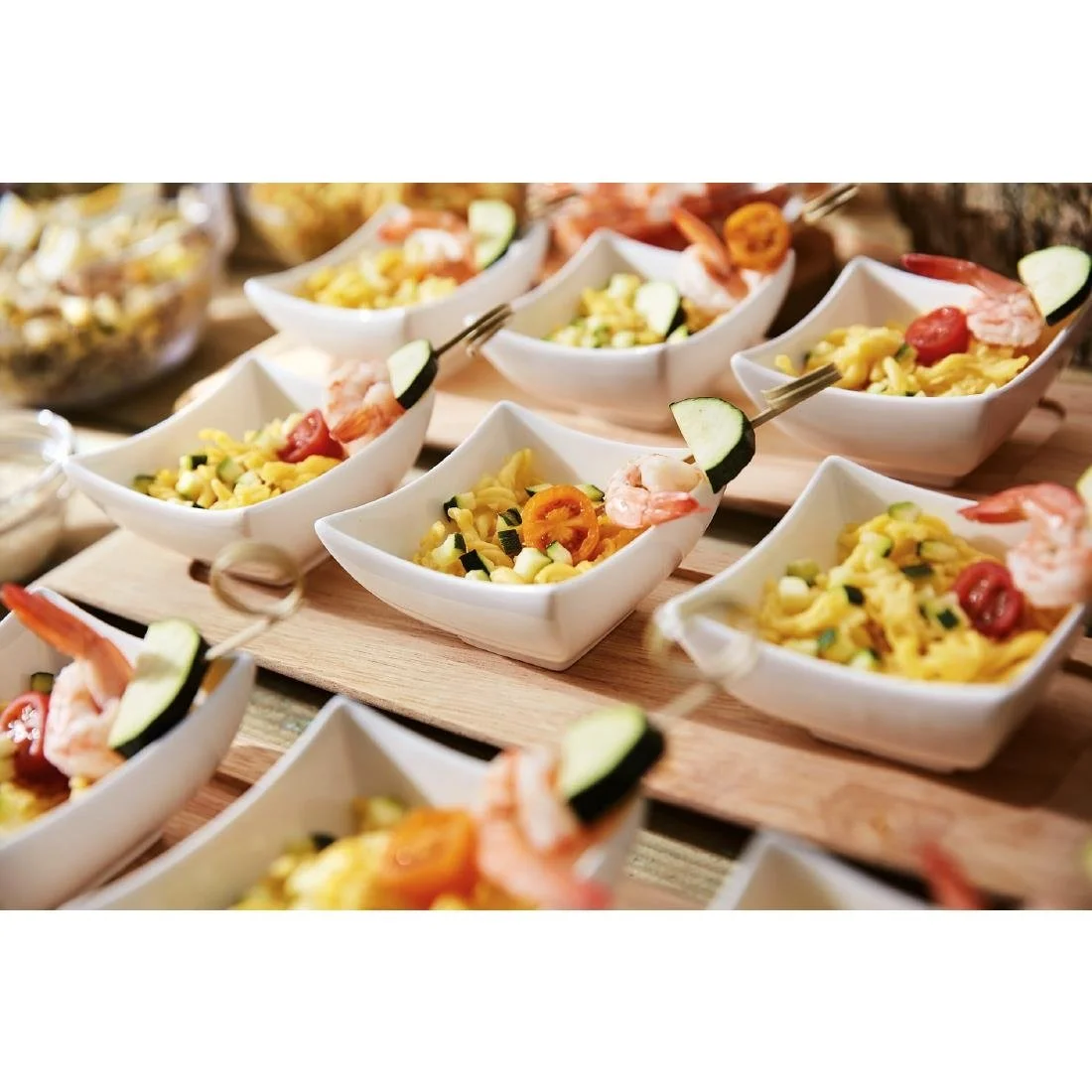 Arcoroc Appetizer Ludico Deep Square Bowls White 90mm (24 Pack) - Image 3